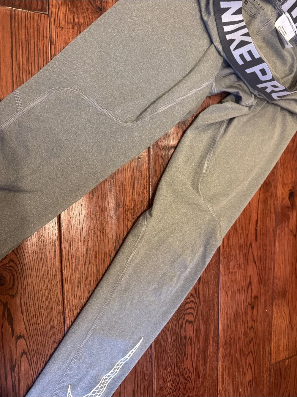Nike Gray Kids Performance Dri-Fit Leggings Youth Medium